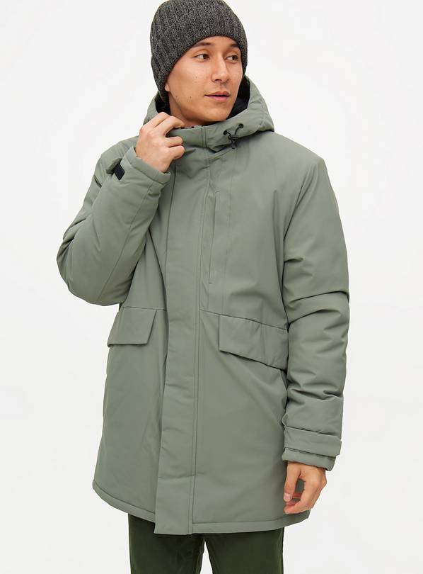 Light Green Parka Coat XL